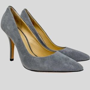 COACH Ellin Gray Suede Pumps Classic Boardroom Chic Office Siren High Heels 10